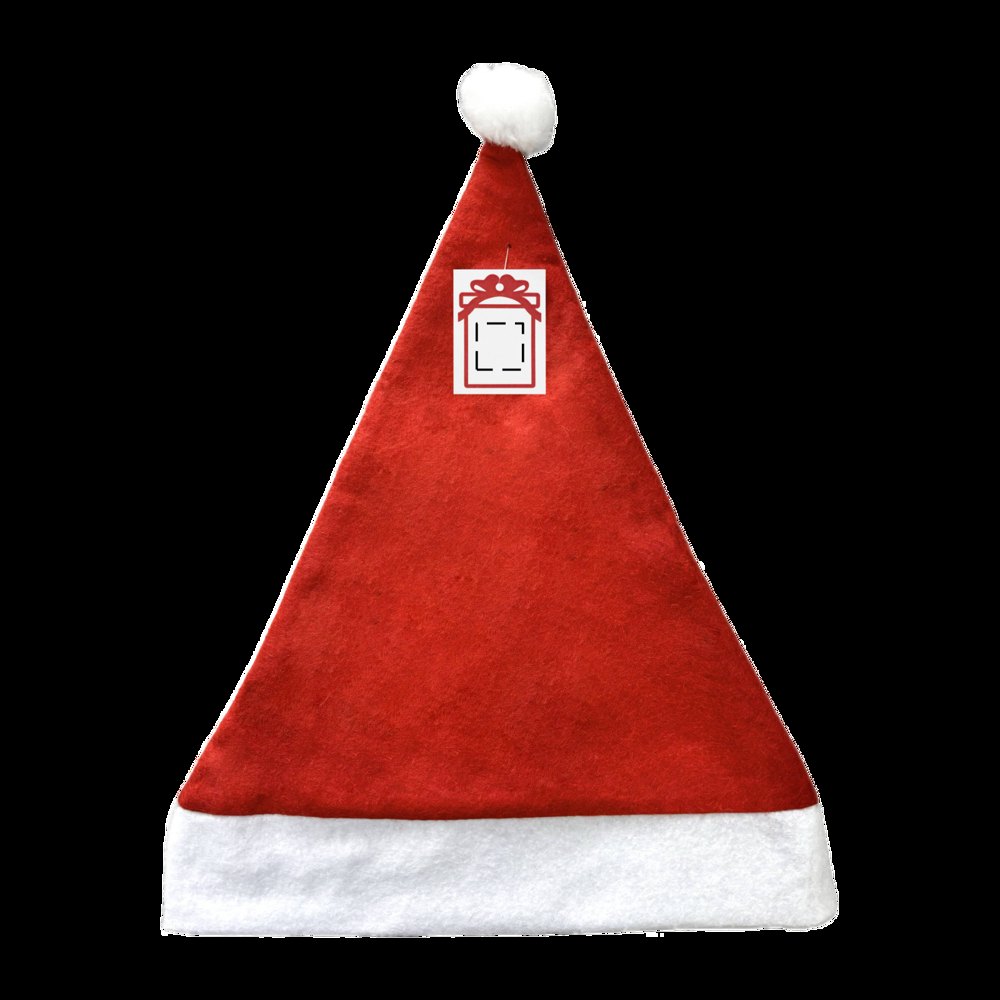HAPPY HAT - Kerstmuts — drukvlak op het papieren label