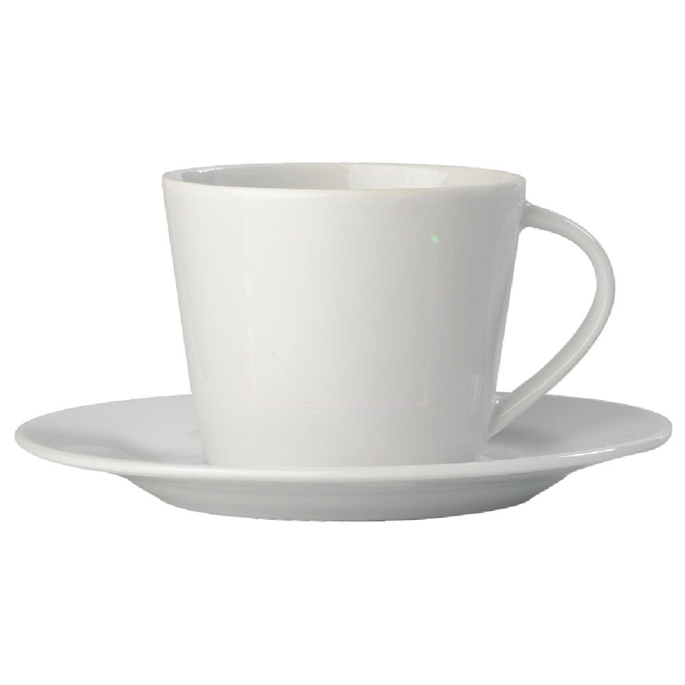 Kop & schotel Milano 160ml — drukvlak links van het handvat