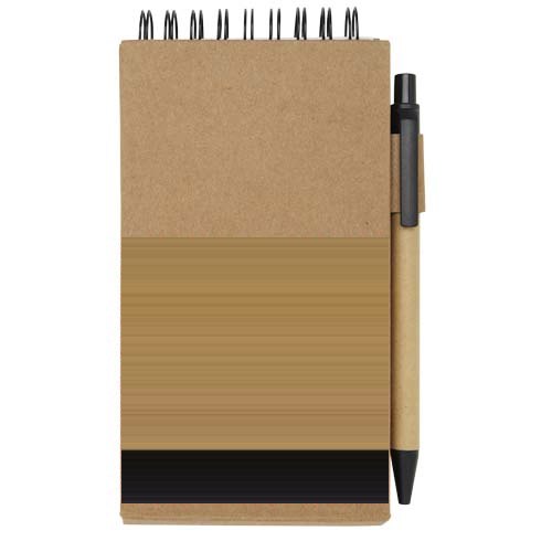 Flipper blok met sticky notes met balpen (zwarte inkt) — drukvlak voorzijde