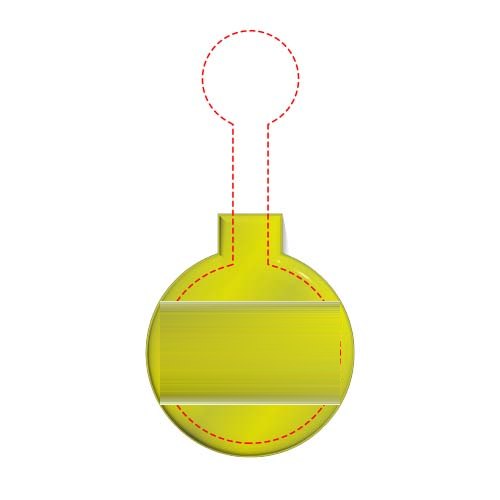 RFX™ M-10 grote ronde reflecterende TPU magneet — drukvlak voorkant (op reflecterende laag)