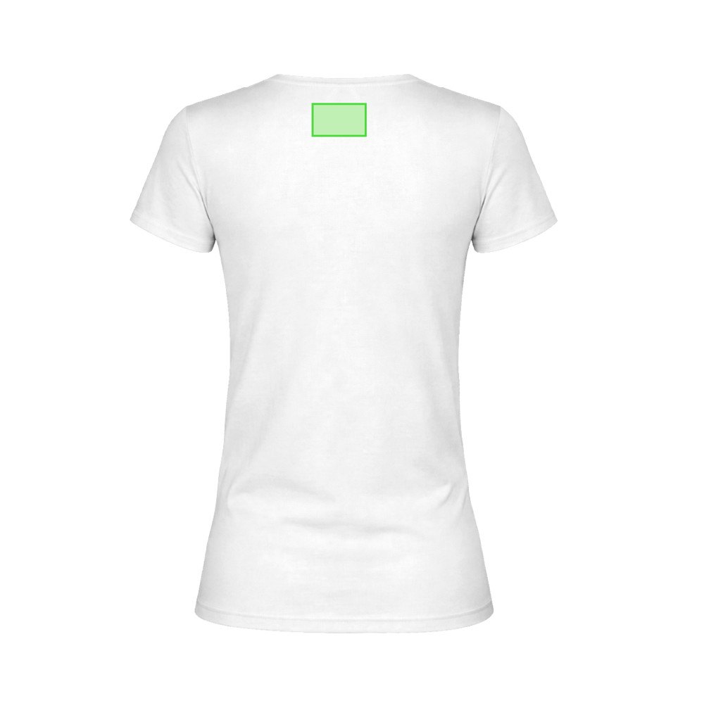 Wit Dames T-Shirt "keya" WCS180 — drukvlak bovenrug