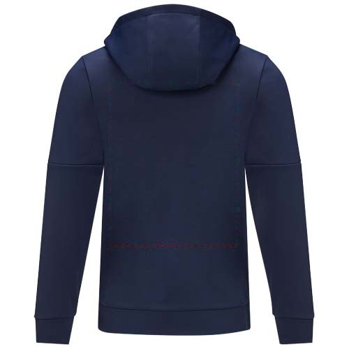 Sayan anorak heren sweater met halve rits en capuchon — drukvlak impact hoog op de achterzijde