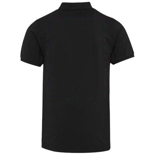 Beryl 220 g/m² unisex OCS gecertificeerde organische gerecyclede polo met korte mouwen — drukvlak impact hoog op de achterzijde