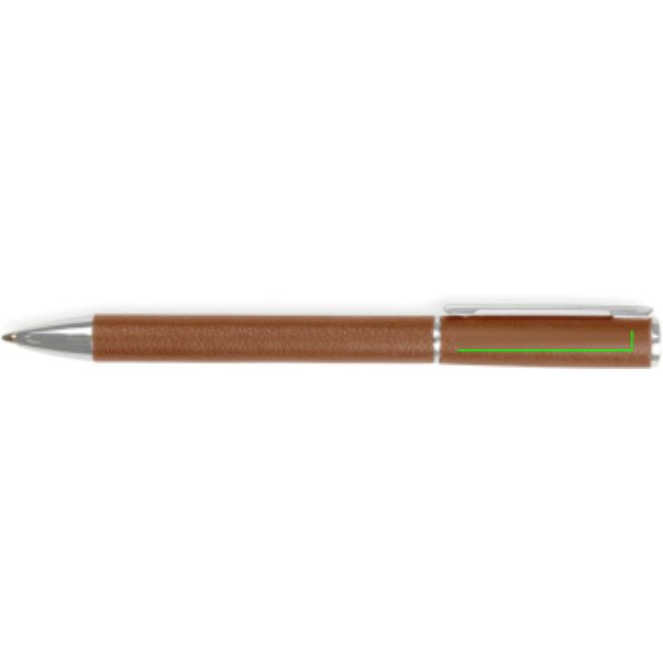 VINGA Timo RCS recycled aluminium pen — drukvlak naast clip