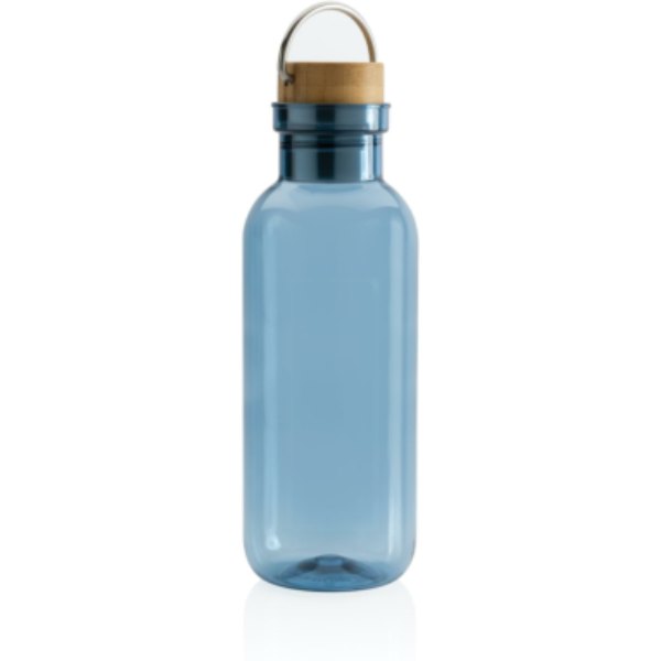 RCS recycled PET fles met bamboe deksel en handvat — drukvlak artikel achterzijde