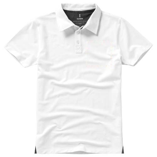 Markham 200 g/m² stretch herenpolo met korte mouwen — drukvlak linker borst
