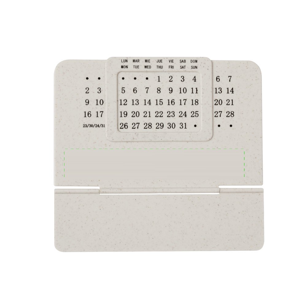 Eeuwige Kalender Zegler — drukvlak onder de kalender