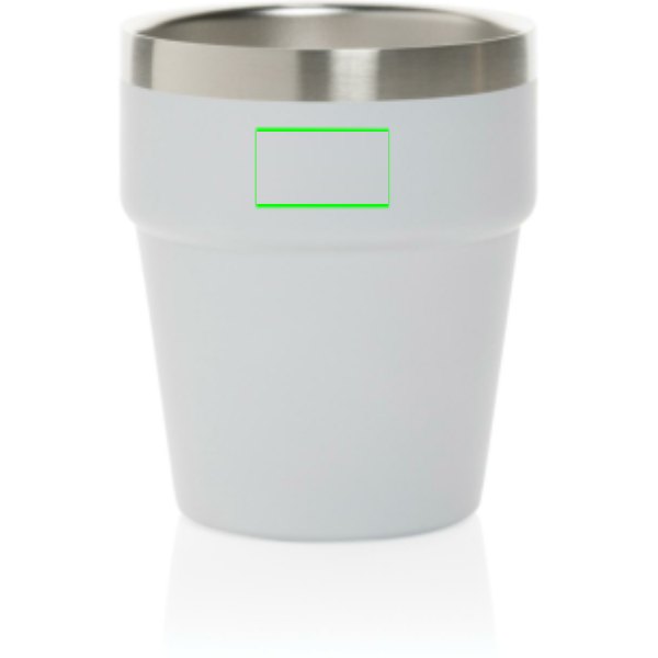 Clark RCS dubbelwandige koffie beker 300ML — drukvlak artikel voorzijde boven