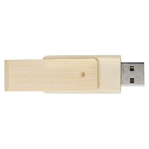 Rotate USB flashdrive van 8 GB van bamboe — drukvlak voorzijde