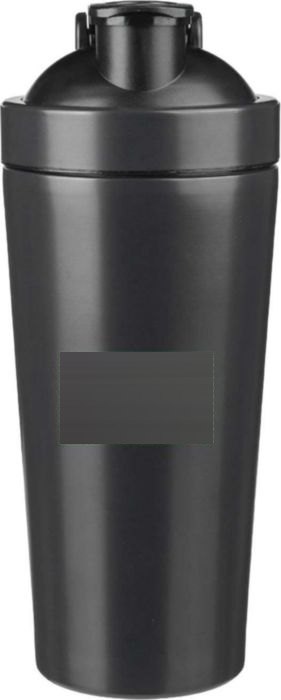 Gerecycled roestvrijstalen enkelwandige shaker (750 ml) Orla — drukvlak voorzijde