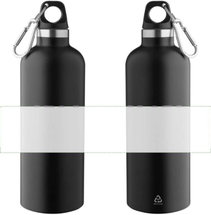 Fles Lysandra | Gerecycled rvs | 500 ml | 12h koud, 8h warm — drukvlak rondom