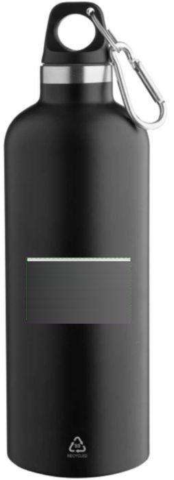 Fles Lysandra | Gerecycled rvs | 500 ml | 12h koud, 8h warm — drukvlak achterzijde