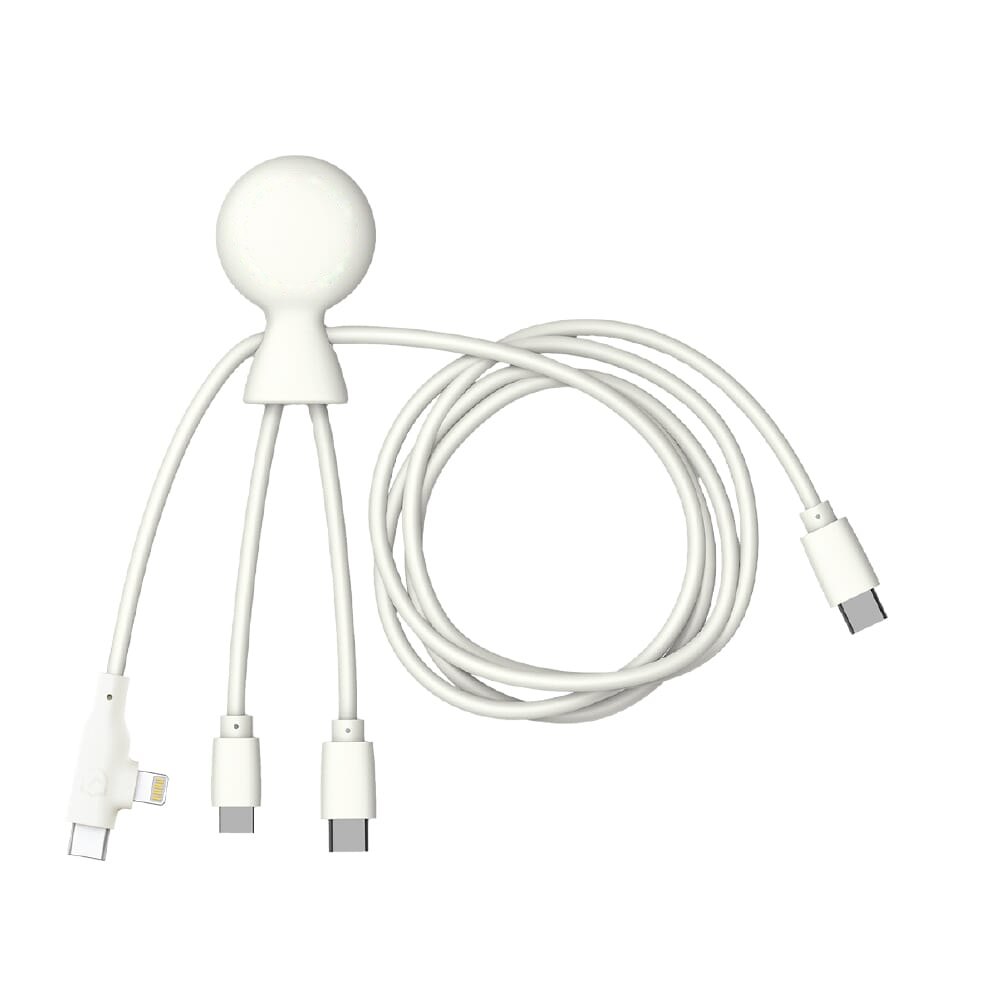 Xoopar Mr. Bio Long Multi Kabel USB-C 1 Meter — drukvlak op de ronde kop