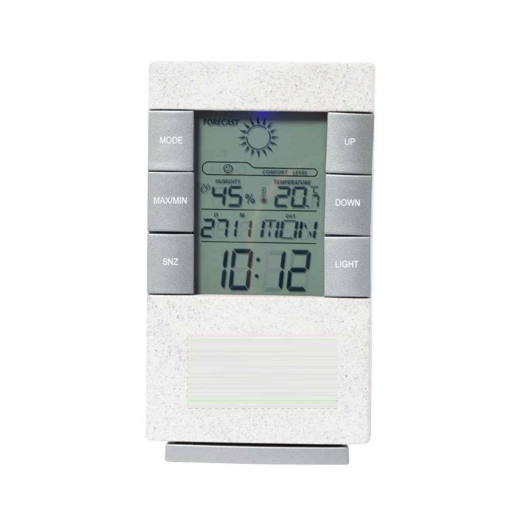 Weerstation Maginly — drukvlak onder het scherm