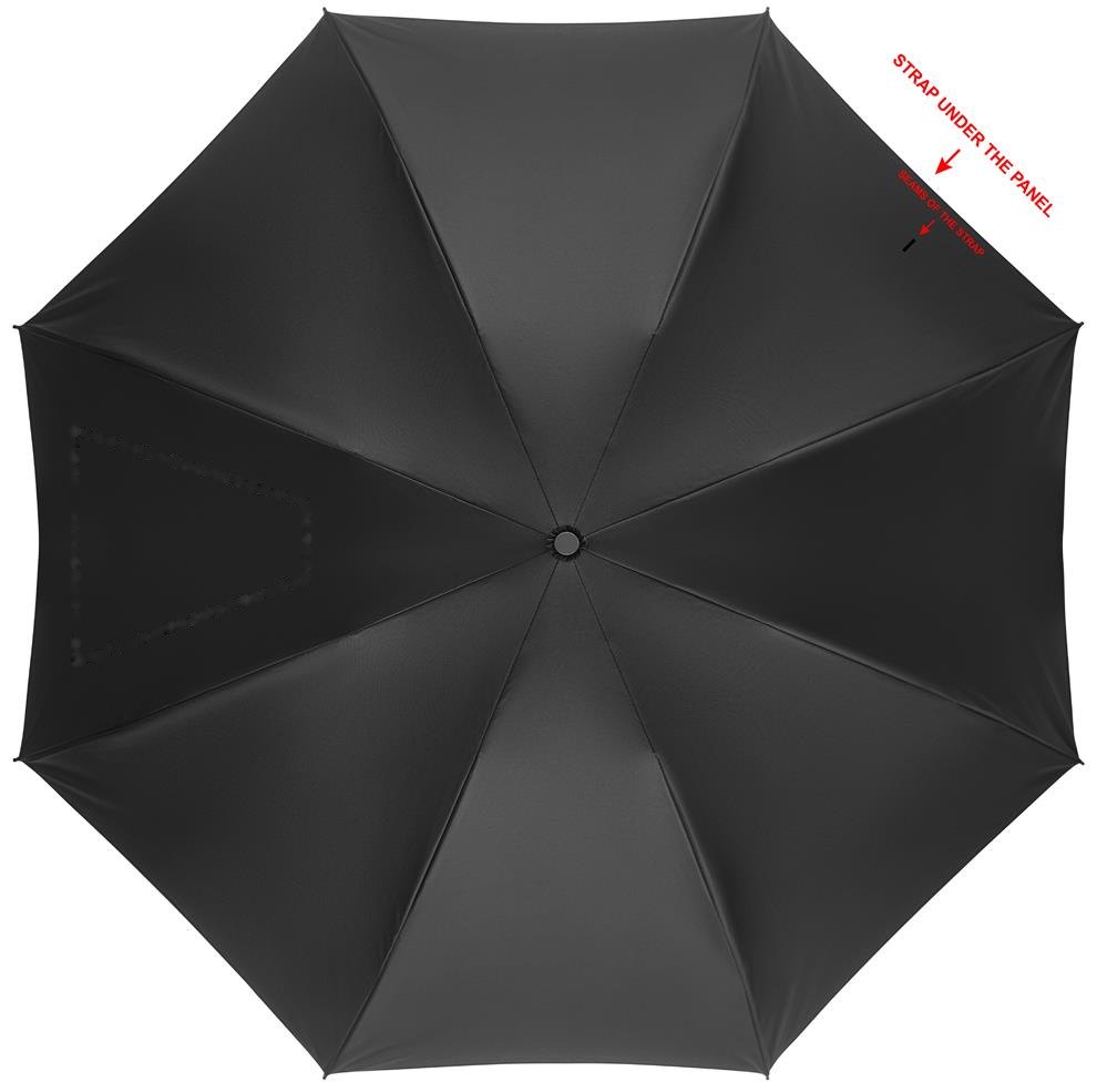 LEEDS - 23 Inch opvouwbare paraplu — drukvlak linker paneel