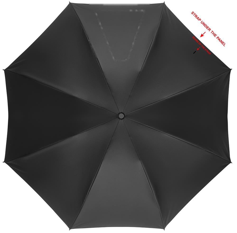 LEEDS - 23 Inch opvouwbare paraplu — drukvlak bovenste paneel