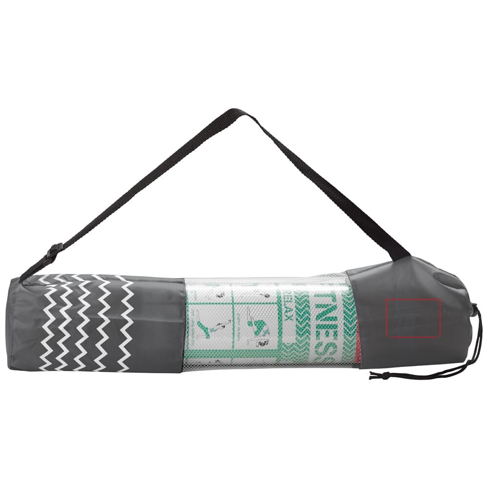 Fitness yogamat met draagtas — drukvlak op het zakje