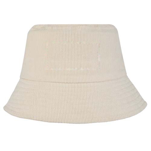Howson 280 g/m² zonnehoed van gerecycled corduroy — drukvlak achterzijde