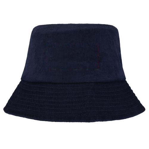 Howson 280 g/m² zonnehoed van gerecycled corduroy — drukvlak voorzijde