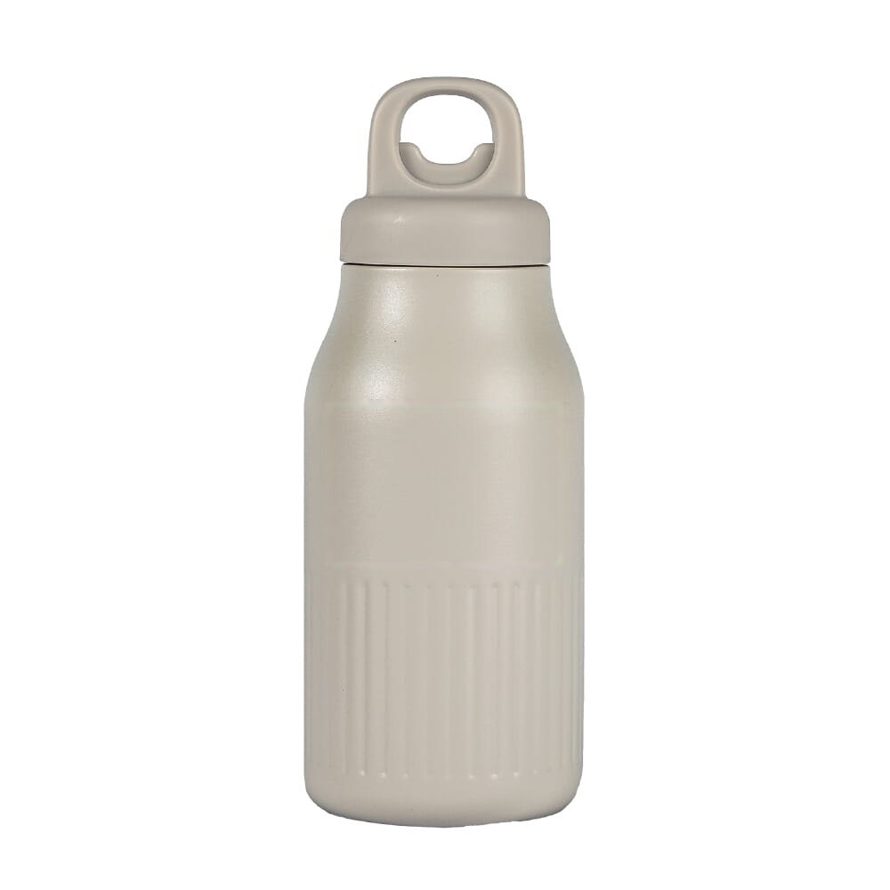 Sagaform Truls stalen fles met handige openklik dop (gerecycled) 500 ml — drukvlak zijde 1 bovenkant