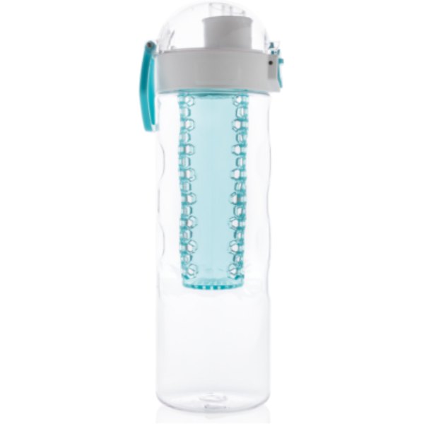 Honeycomb afsluitbare lekvrije waterfles met infuser — drukvlak artikel rechts boven