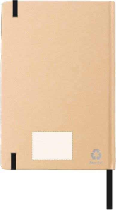 Notitieboek Gianni | Gerecycled | A5 | Gelinieerd — drukvlak achterzijde