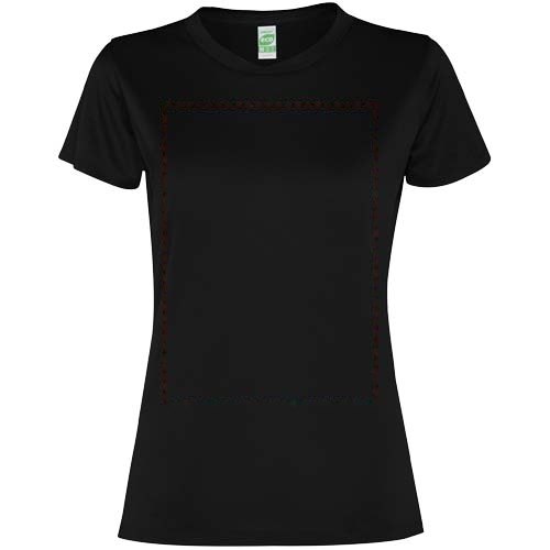 Slam 100 g/m² sport t-shirt voor dames met korte mouwen — drukvlak impact volledige voorzijde