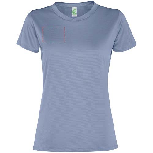 Slam 100 g/m² sport t-shirt voor dames met korte mouwen — drukvlak rechter borst