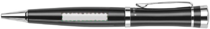 Metal Charles Dickens® balpen Bibi — drukvlak naast de clip rechtshandig