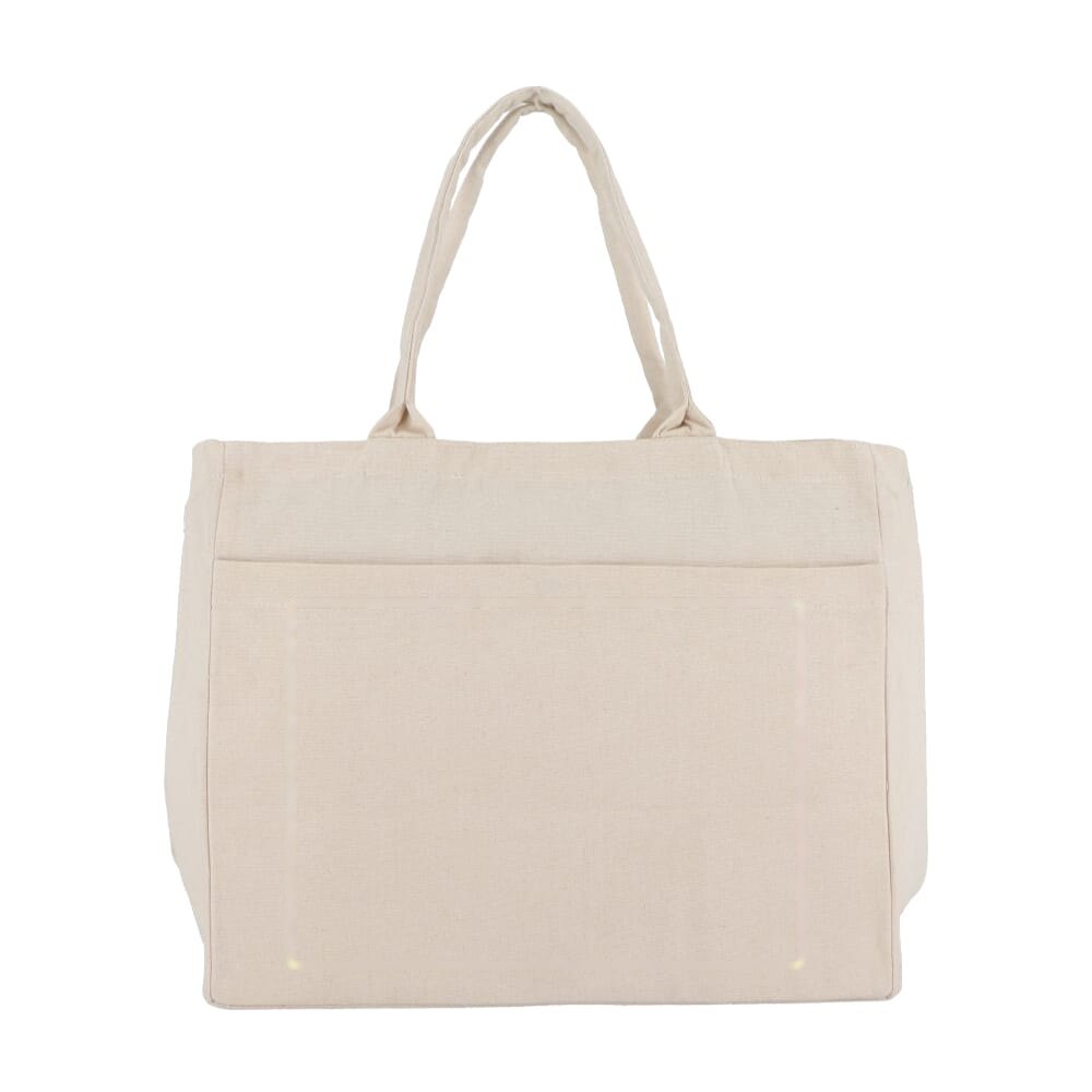 Katoen Tote met rits OEKO-TEX® 39 x 24 x 34cm 320g/m² — drukvlak midden op het voorvak