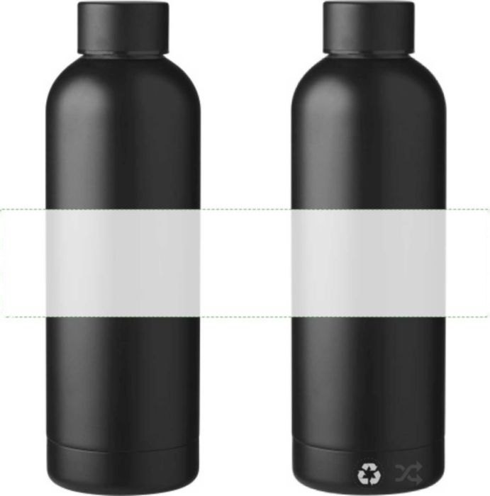 Geïsoleerde fles Isaiah | Gerecycled | 500 ml — drukvlak rondom