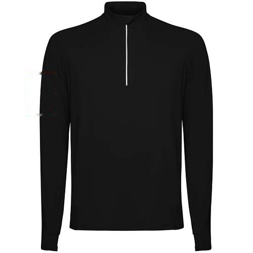 Estambul 200 g/m² herensweater met lange mouwen en halve rits — drukvlak rechter bicep