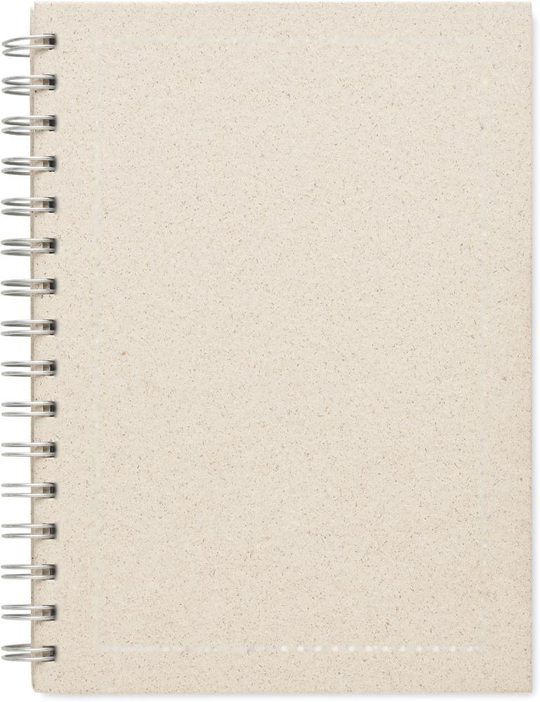 GRASS BOOK - A5 notitieboek graspapier — drukvlak voorzijde