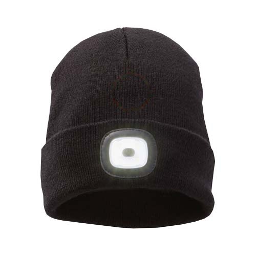 Mighty beanie met LED verlichting — drukvlak voorzijde