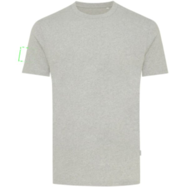 IQONIQ Manuel gerecycled katoen t-shirt ongeverfd — drukvlak mouw rechts