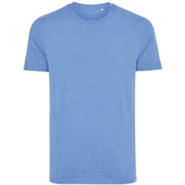 IQONIQ Manuel gerecycled katoen t-shirt ongeverfd — drukvlak borst rechterzijde
