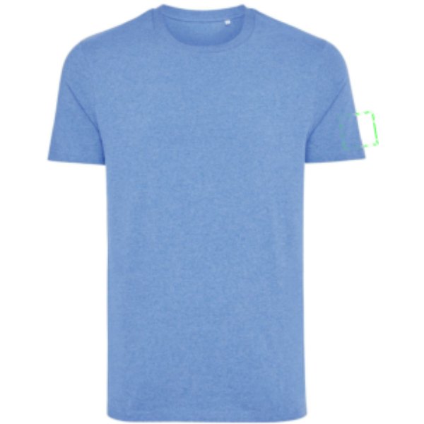 IQONIQ Manuel gerecycled katoen t-shirt ongeverfd — drukvlak mouw links