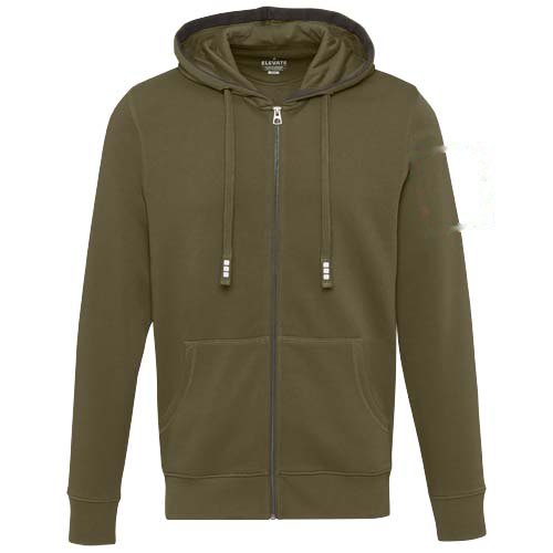 Arora 300 g/m² unisex hoodie met ritssluiting — drukvlak linker bicep