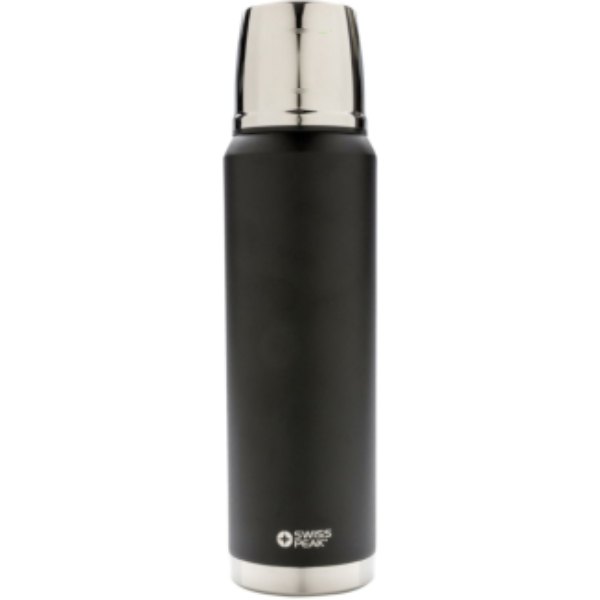 Swiss Peak Elite 1L copper vacuüm fles — drukvlak dop