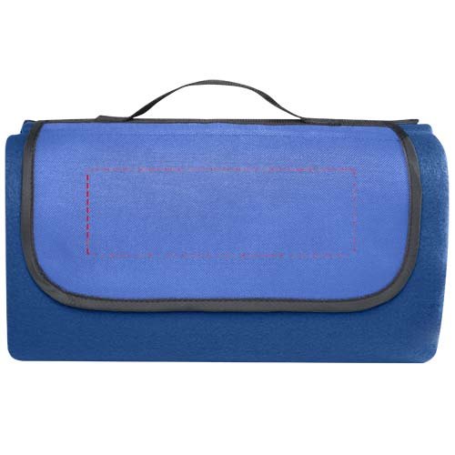 Salvie picknickdeken van gerecycled plastic — drukvlak klep