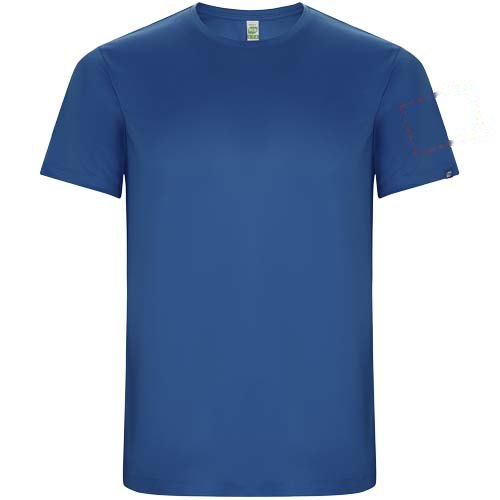 Imola 135 g/m² sportshirt met korte mouwen voor heren — drukvlak linker bicep