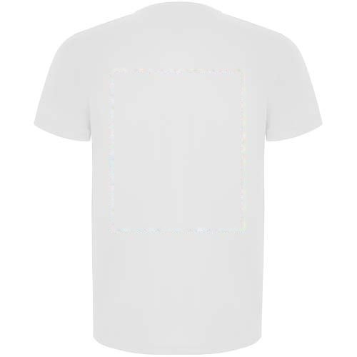 Imola 135 g/m² sportshirt met korte mouwen voor heren — drukvlak impact hoog op de achterzijde