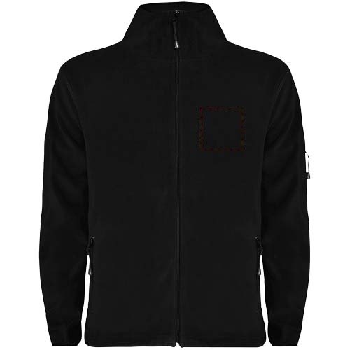 Luciane fleece herenjack met volledige rits — drukvlak linker borst
