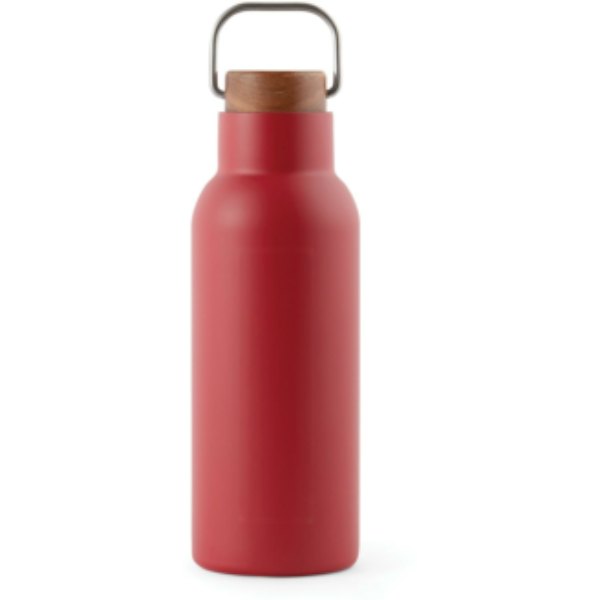 VINGA Ciro RCS gerecycled RVS vacuümfles 580ML — drukvlak artikel voorzijde midden