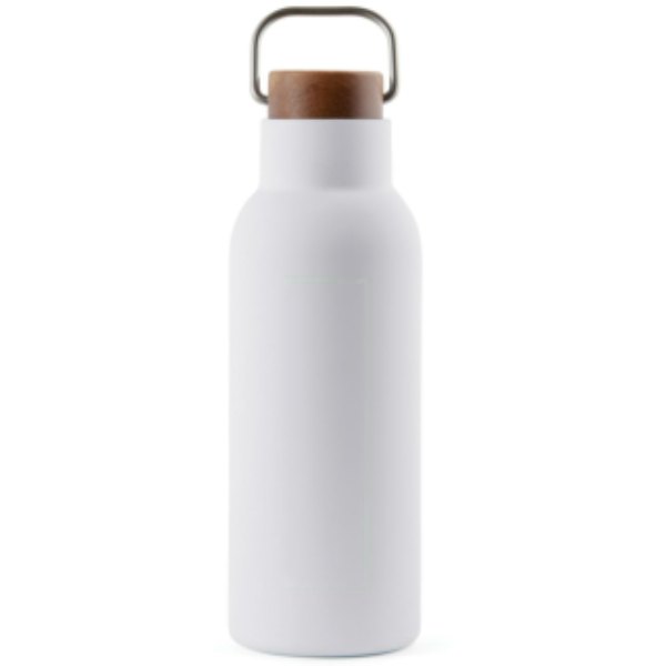VINGA Ciro RCS gerecycled RVS vacuümfles 580ML — drukvlak artikel achterzijde midden