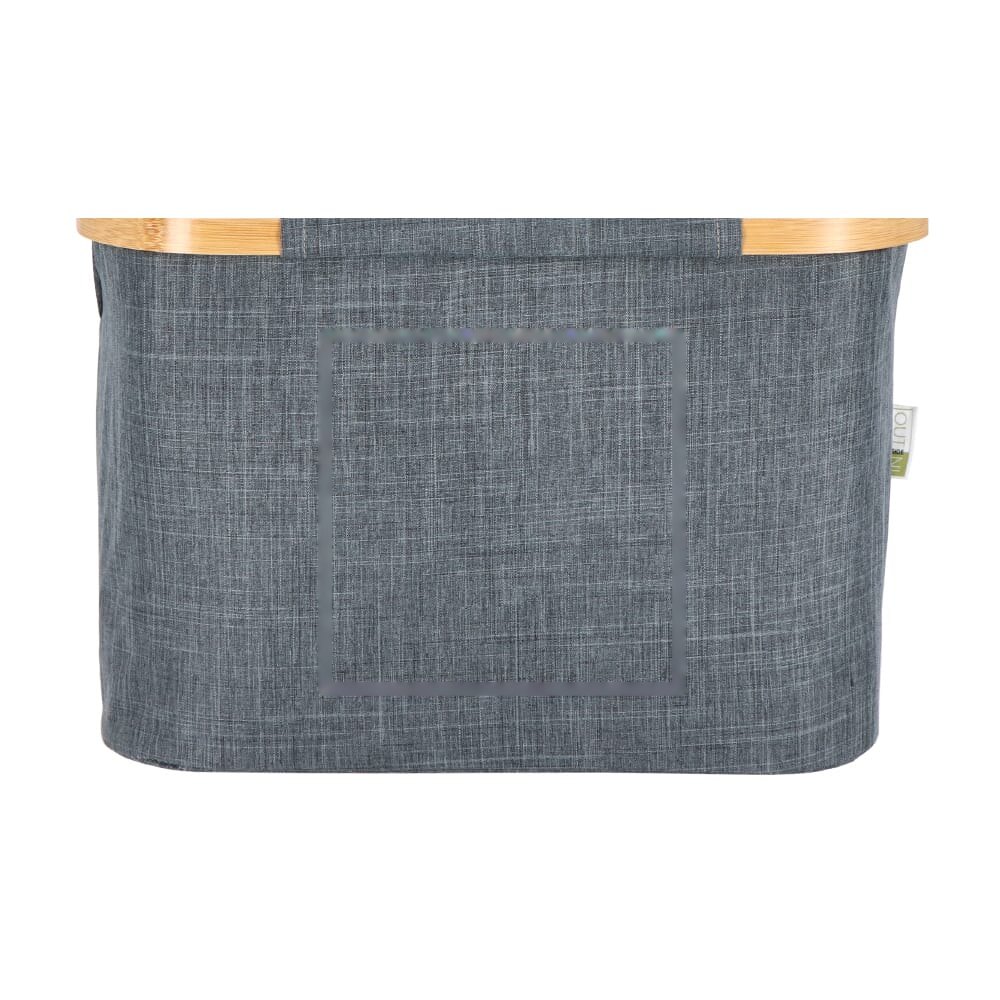 InSideOut opvouwbare mand met deksel Sogne 38 x 26 x 25cm rPET — drukvlak midden op de achterkant