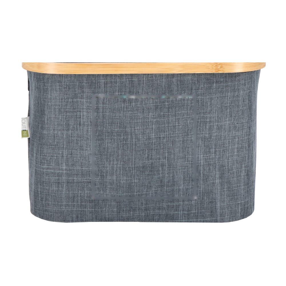 InSideOut opvouwbare mand met deksel Sogne 38 x 26 x 25cm rPET — drukvlak midden op de voorkant