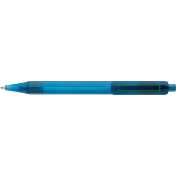 GRS RPET X8 transparante pen — drukvlak clip