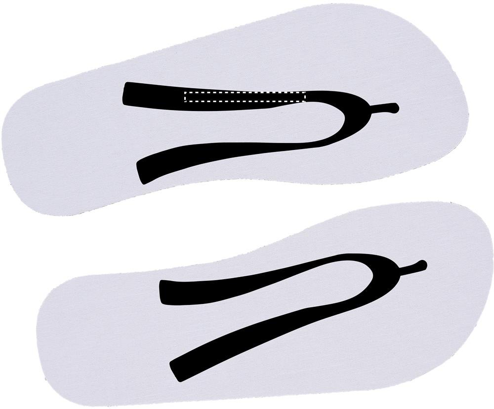 DO MEL - Sublimatie slippers 44-46 — drukvlak links