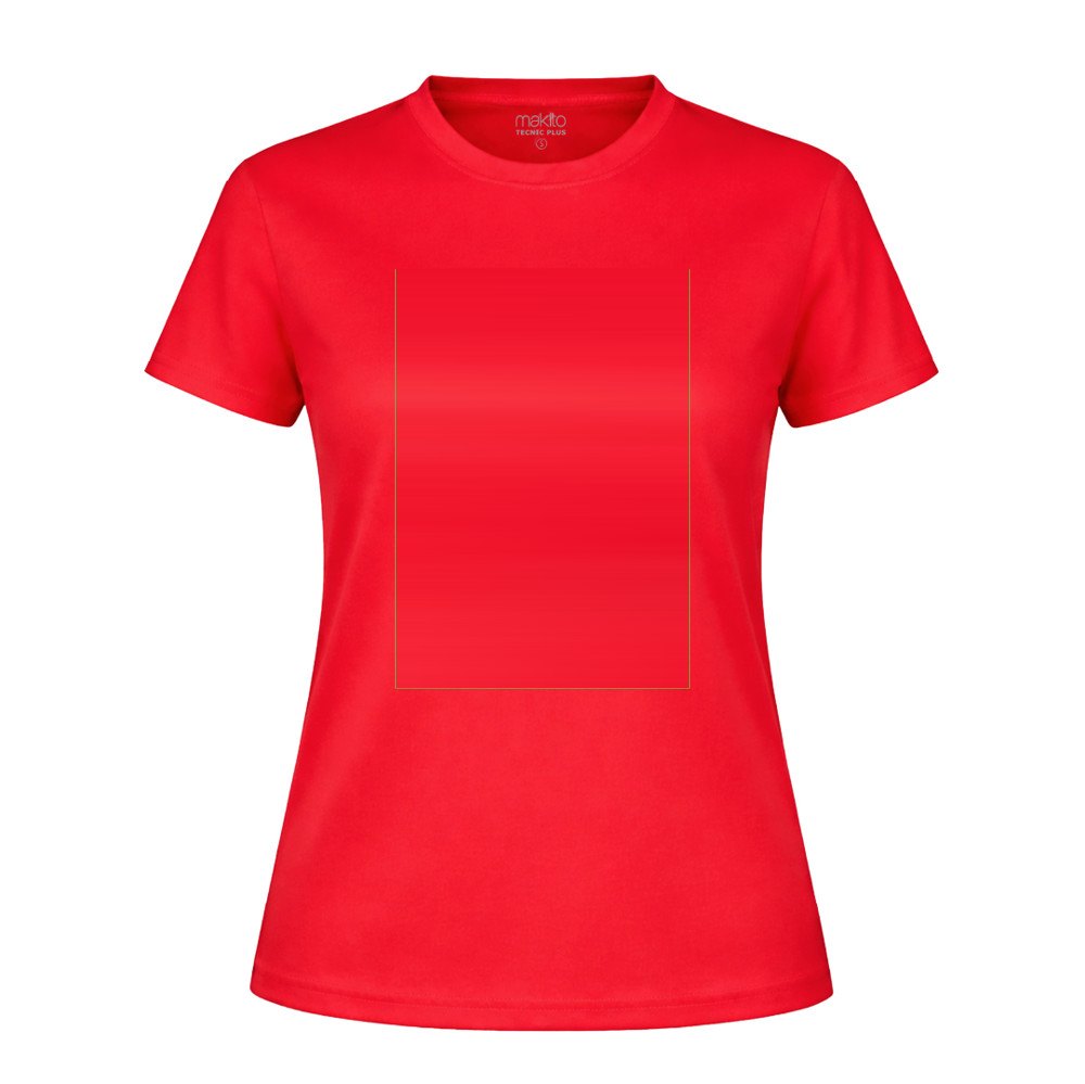 Dames T-Shirt Tecnic Plus — drukvlak middenvoor